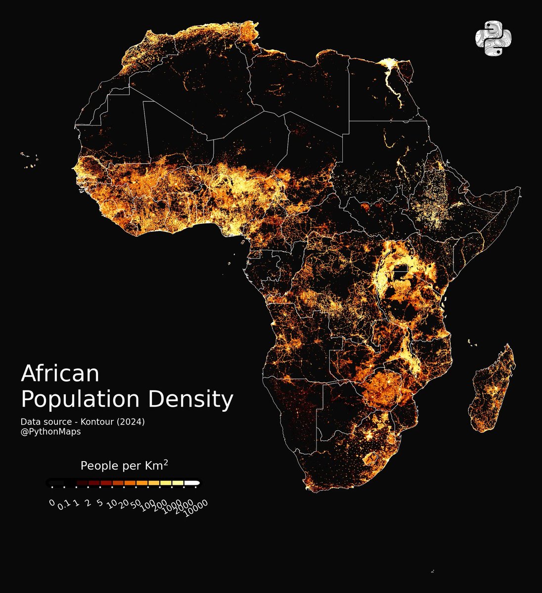 Population Density of Africa!