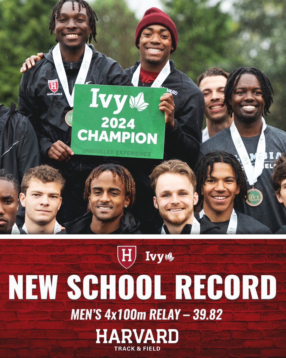 𝘼 𝙉𝙚𝙬 𝙋𝙧𝙤𝙜𝙧𝙖𝙢 𝙎𝙩𝙖𝙣𝙙𝙖𝙧𝙙 📈 After setting a new outdoor Heps record last weekend, the men's 4x100m relay team sets a new school record in the event at the IC4A/ECAC Championships! 👏 #GoCrimson