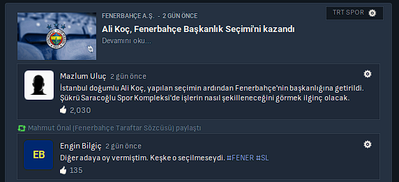 Football Manager 2024'te Fenerbahçe seçimlerinde Ali Koç, tekrardan Fenerbahçe Başkanı oldu. #FM24