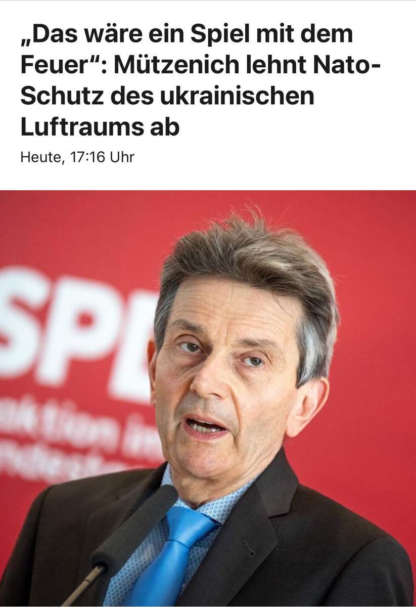 Wer hätte das auch ahnen können? 🙄 @spdbt Fraktionschef #Mützenich lehnt Nato-Schutz für 🇺🇦 Luftraum ab. „Das wäre ein Spiel mit dem Feuer“. Zuvor hatten @RKiesewetter (@cducsubt ), @MarcusFaber (@fdpbt ) & @ToniHofreiter (@GrueneBundestag ) dafür plädiert. #Misstrauensvotum