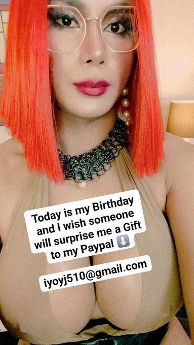 HAPPY BIRTHDAY TO MY SELF 🎂🎁🎉❤️🎈👑🥰 AND I WISH SOMEONE WILL SPOIL ME A SURPRISE TO MY PAYPAL ⬇️   iyoyj510@gmail<a href="/tag/mvsales"class="tags"><span>#mvsales</span></a>
