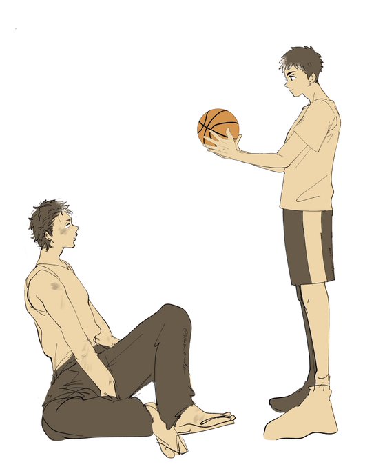 「バスケットボール 何かを持っている」のTwitter画像/イラスト(新着)