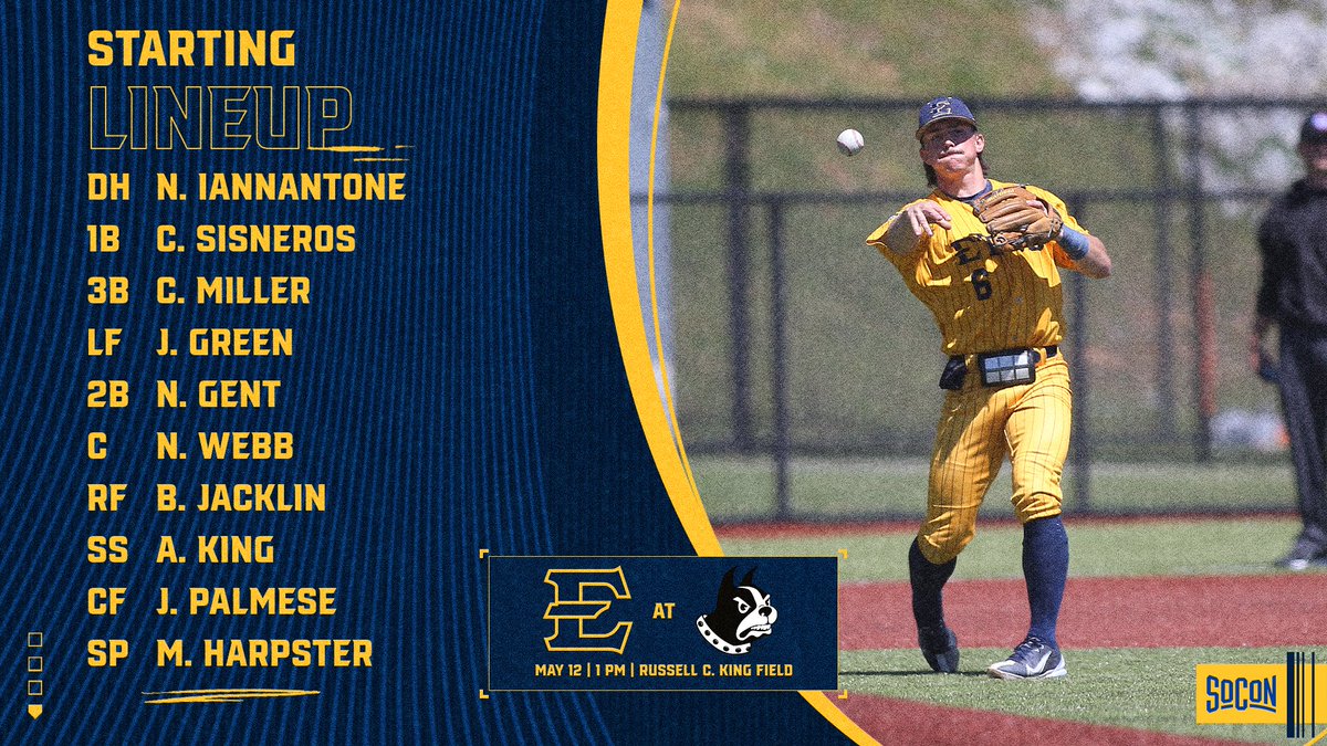 A slightly different look for the Bucs this afternoon as we go for the series win at Wofford! #Together #ETSUTough