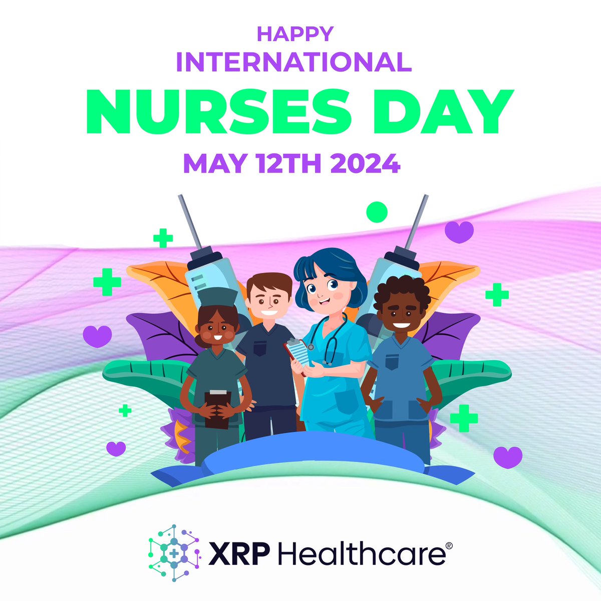 Happy #InternationalNursesDay! 🧑‍⚕️🩺 Today, we honor the dedication and compassion of nurses worldwide. Your tireless commitment keeps our healthcare system beating strong. Thank you for your unwavering commitment to caring for others 💜💚 #IND24