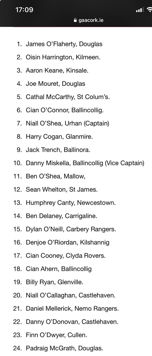 Best of lucky to @KinsaleComSch TY student Aaron Keane who plays in the Munster Minor Football final tomorrow Monday night. Throw in at 7:30 in Páirc Ui Rinn.