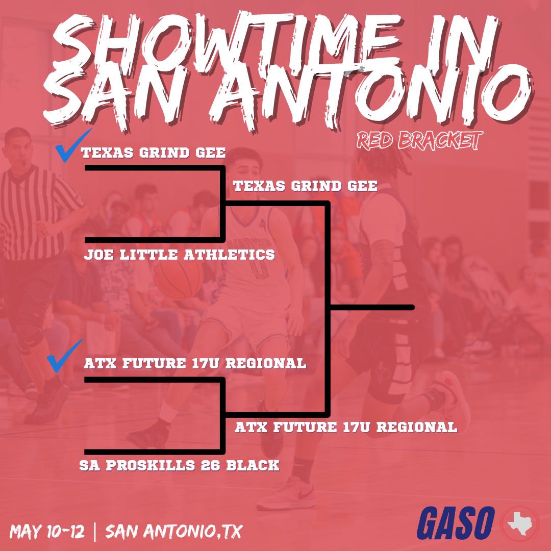 Red Bracket Championship🏆🔴 @Texas_Grind Gee 🆚 @ATXFUTURE1 17U Regional —————————————————— #GASO Showtime in San Antonio