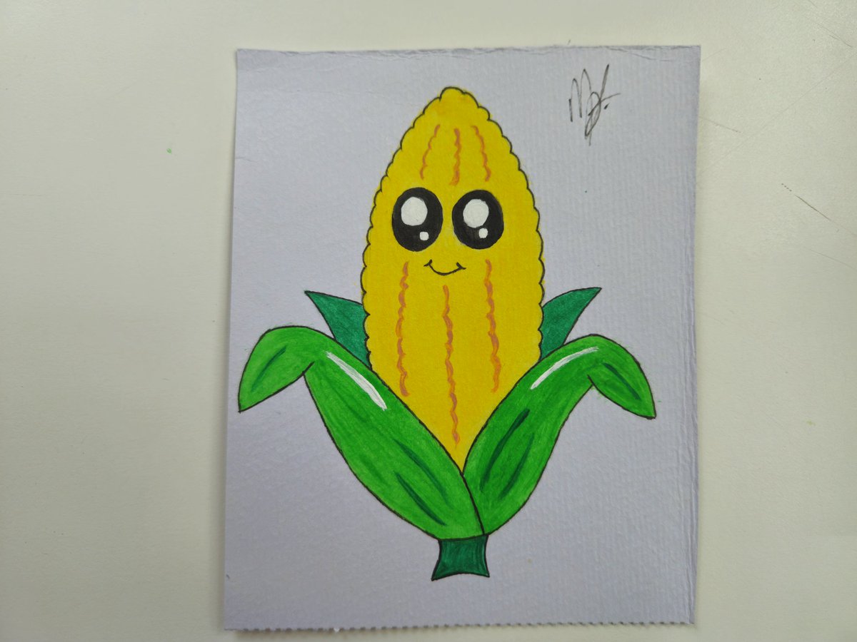 Daily May art prompts #Dechartgames 
17 - Corn 🌽 
Acrylic paint 🎨 #traditionalart