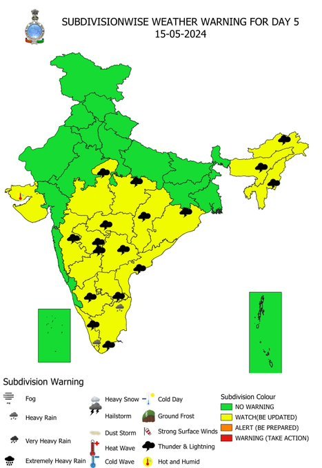 The Meteorological Department has predicted isolated heavy rainfall over Coastal Andhra Pradesh, Telangana, Odisha, Tamil Nadu, Puducherry, and Karnataka in the next two to three days #WeatherUpdate | #IMD