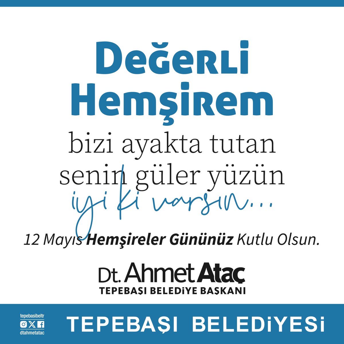 Ülkemizin her köşesinde toplum sağlığı için fedakarca görev yapan hemşirelerimizin #HemşirelerGünü kutlu olsun.