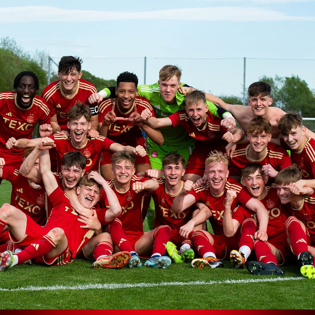Scores on Dons debut ⚽ Wins League with U18s 🏆 A good few days for Fletcher Boyd. #StandFree | @AberdeenFCYouth 🔴