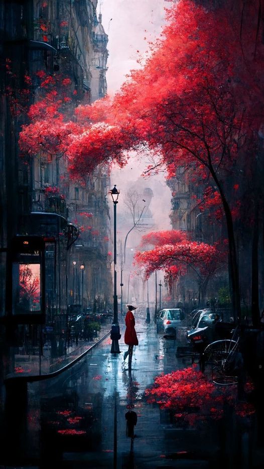 Nice evening🌅🏘️🍁🌧️🎨🖌️