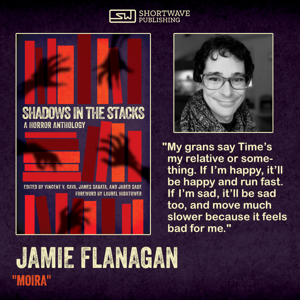 Day 5 of sharing teaser quotes from our SHADOWS IN THE STACKS charity anthology! Today's quote is from @jamieflanagan81's 'Moira'. SHADOWS IN THE STACKS releases May 28th! shortwavepublishing.com/catalog/shadow…