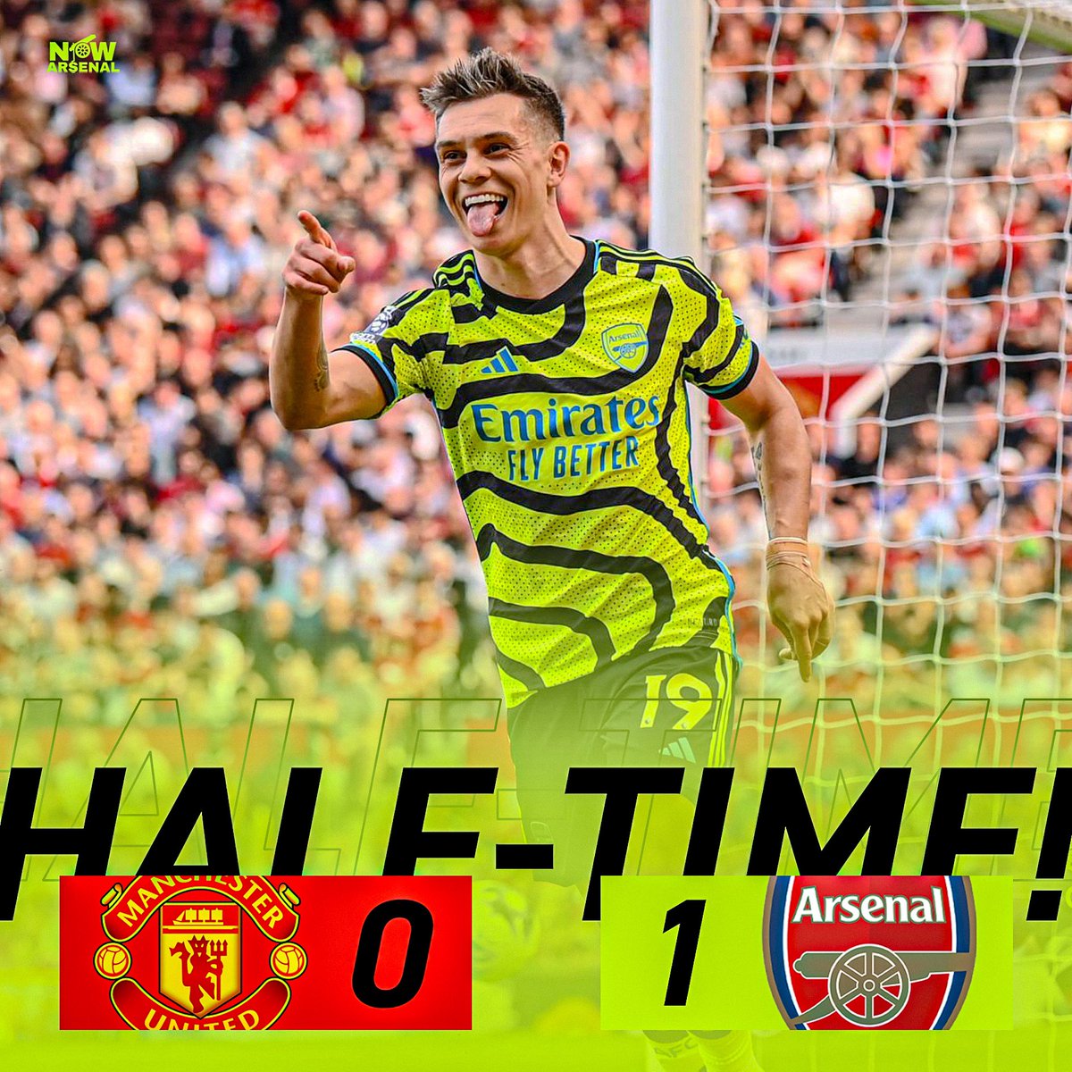 HT: Manchester United 0-1 Arsenal We might be winning, but we’re making them look so much better than they are. It’s Old Trafford so I understand, but we need more control in the second-half. Thoughts at the break? #afc