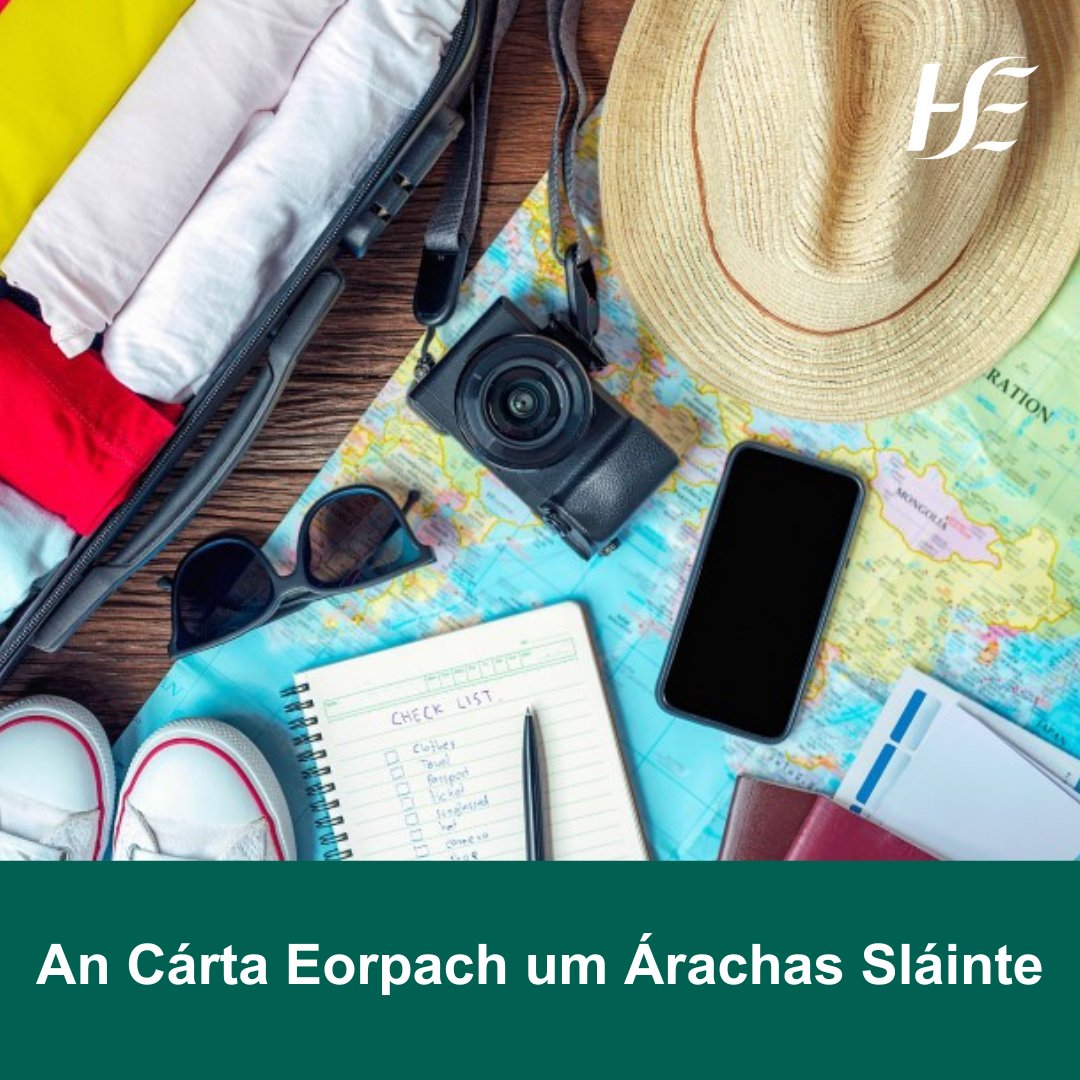 Ligeann an Cárta Eorpach um Árachas Sláinte duit cúram sláinte a fháil i stát eile den Aontas Eorpach nó den Limistéar Eorpach Eacnamaíoch (LEE) saor in aisce nó ar chostas laghdaithe. Le tuilleadh eolais a fháil nó le hiarratas a dhéanamh ar #CEÁS, téigh chuig:…