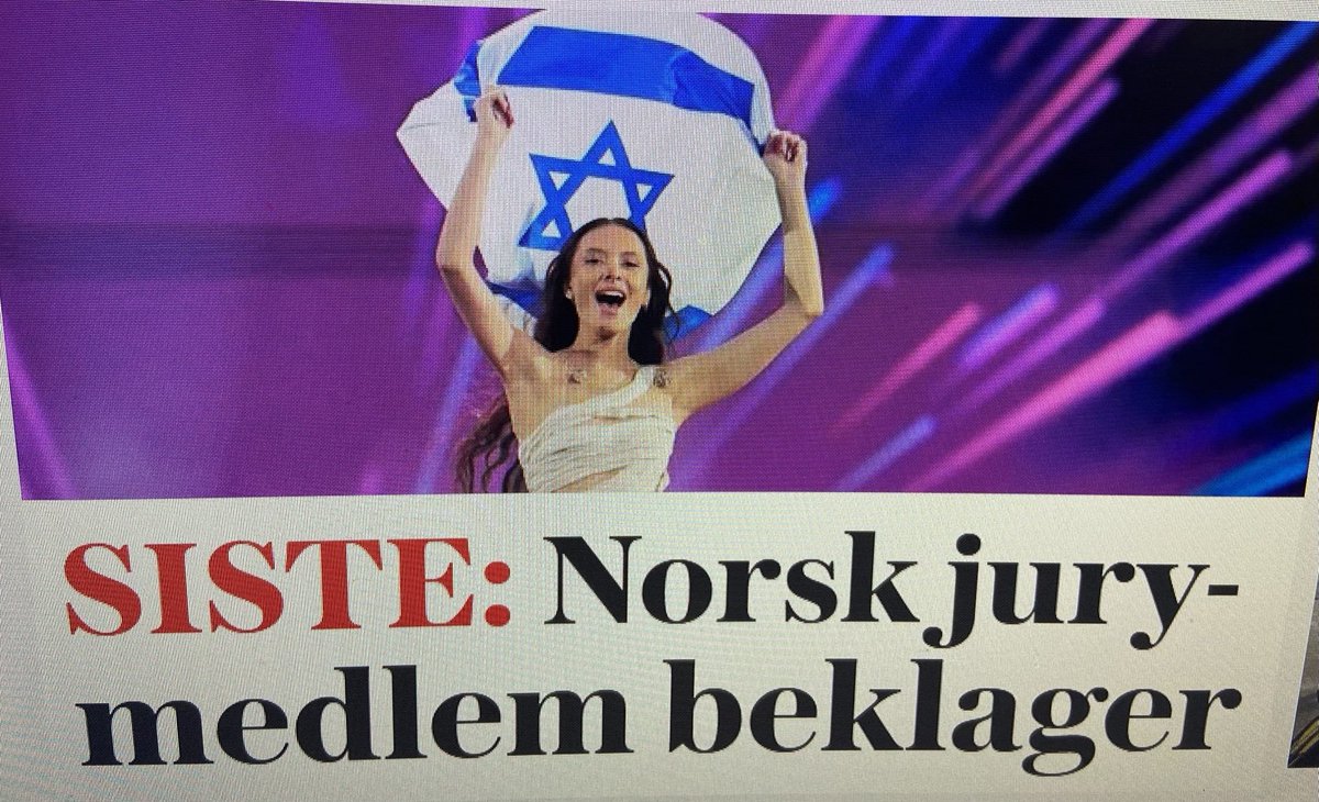I Norge beklager man altså at Israel fikk poeng. Hvor er vi egentlig på vei i Norge? 🫣 #Eurovision2024