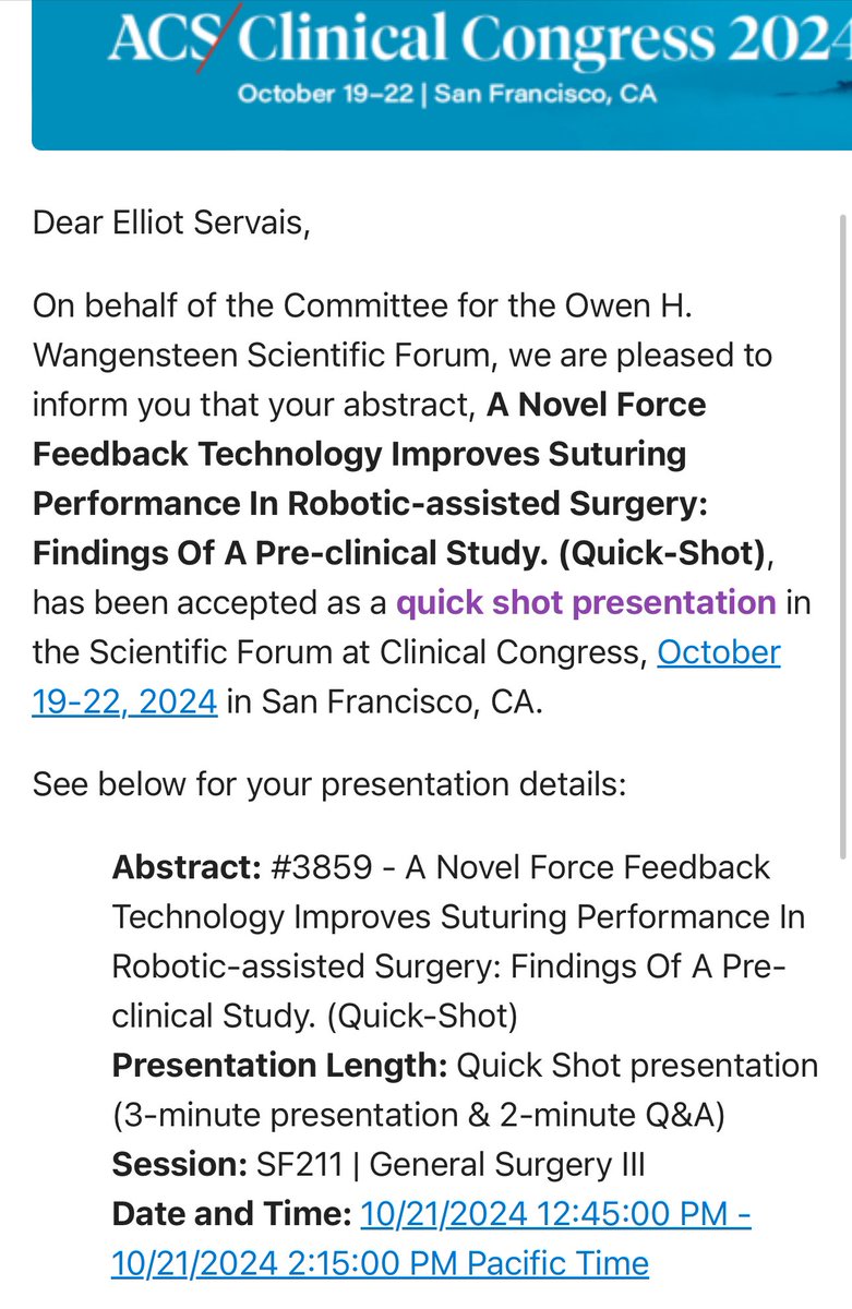 The absence of haptic feedback can be a challenge for novice robotic surgeons - potentially causing rough tissue/suture handling Could robotic technology with force haptics help solve this problem? Come discuss with us at @AmCollSurgeons 2024 congress