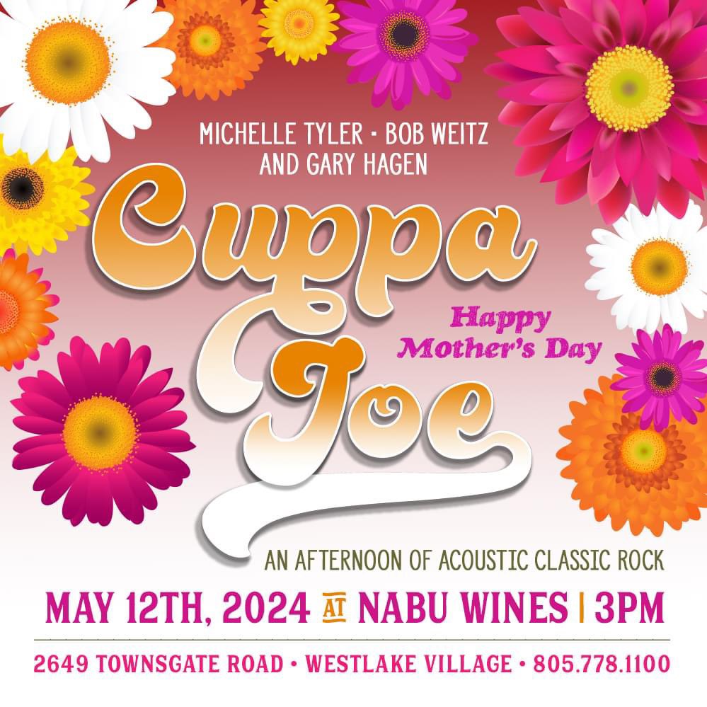 Hang out with us @nabuwines for Mother’s Day Sunday Tunes with Cuppa Joe It’s going to be a beautiful day for wine tasting and music with Mom! Tasting room opens at noon. Cheers

#mothersday #westlakevillage #thousandoaks #wine #winetasting #mother #mom #livemusic