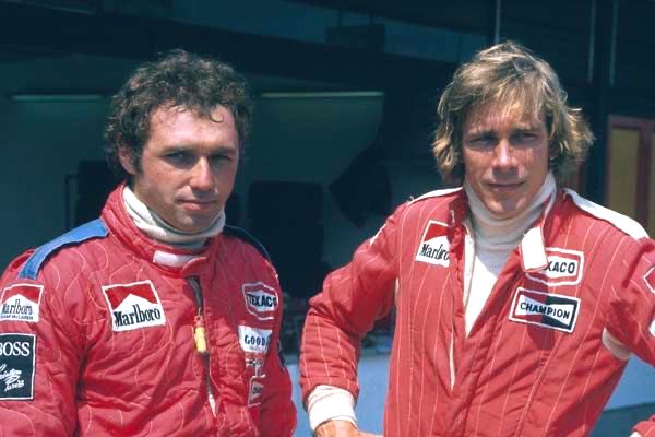 Jochen Mass and James Hunt, both driving for McLaren 🇩🇪🇬🇧 #f1 #formula1