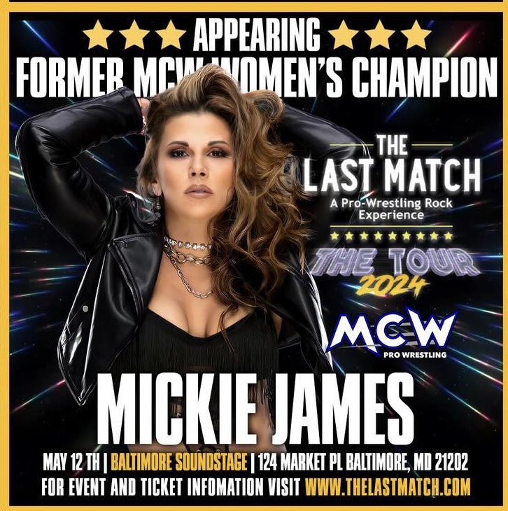😳😆 #Baltimore spend #MothersDay w/ THE Mother @MickieJames & the rest of the talented cast of @TLMMUSICAL TONIGHT! at the @BmoreSoundstage w/ special appearance from @MCWWrestling stars @TheGiaScott @TheDemarcusKane 🎟️🔗thelastmatch.com/tickets #MothersDay