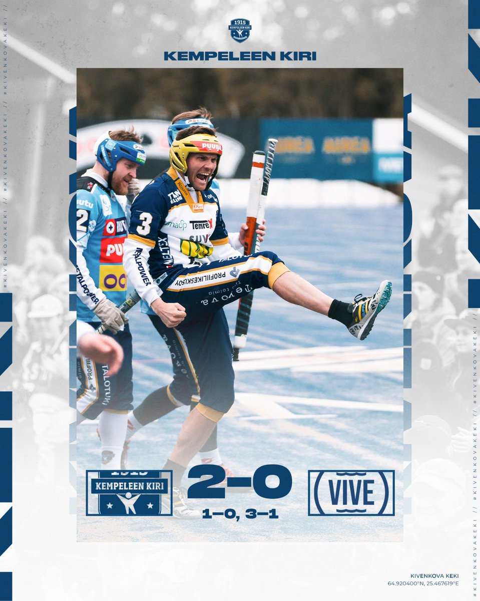 Puhtaalla pelillä jatketaan! KeKi voittaa! 💥

Kempeleen Kiri kaataa Vimpelin Vedon kotiyleisön edessä jaksoin 2-0 (1-0, 3-1) ja nappaa sarjan avausviikosta täydet kuusi pistettä! 💪

#KivenkovaKeKi #Nastajengi #Pesis