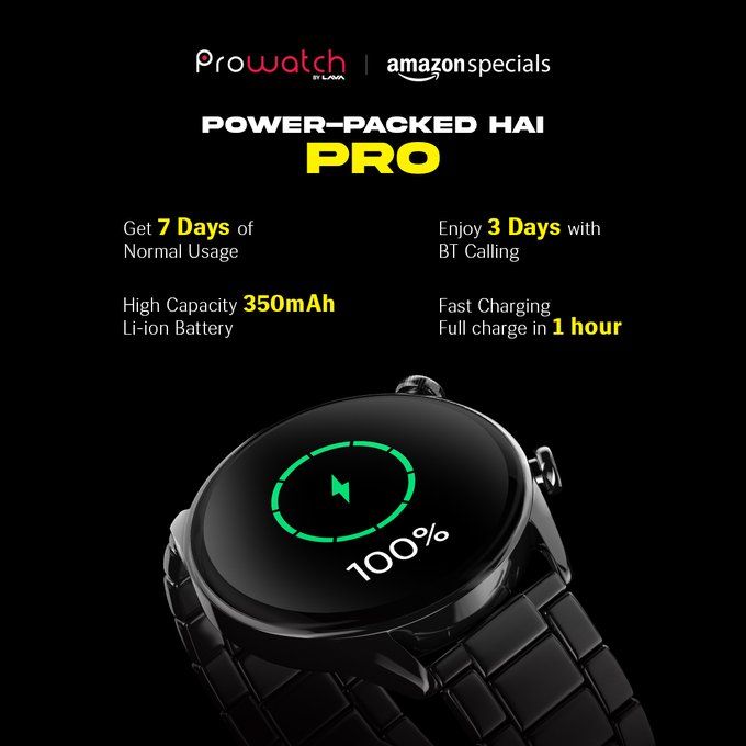 Thanks for arranging this amazing giveaway of Lava Pro Watch, @amitbehalll Bhaiya! ♥️☘️

Ans:-Pro Watch has 350mAh Li-ion Battery🔋

#TeamBehal #ToughHaiPro @ProZone_In