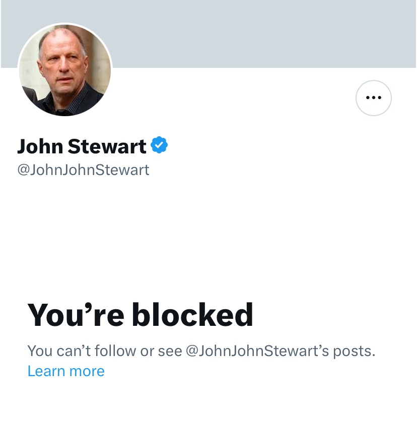 Must have hit a nerve as John’s blocked us!! 😂
