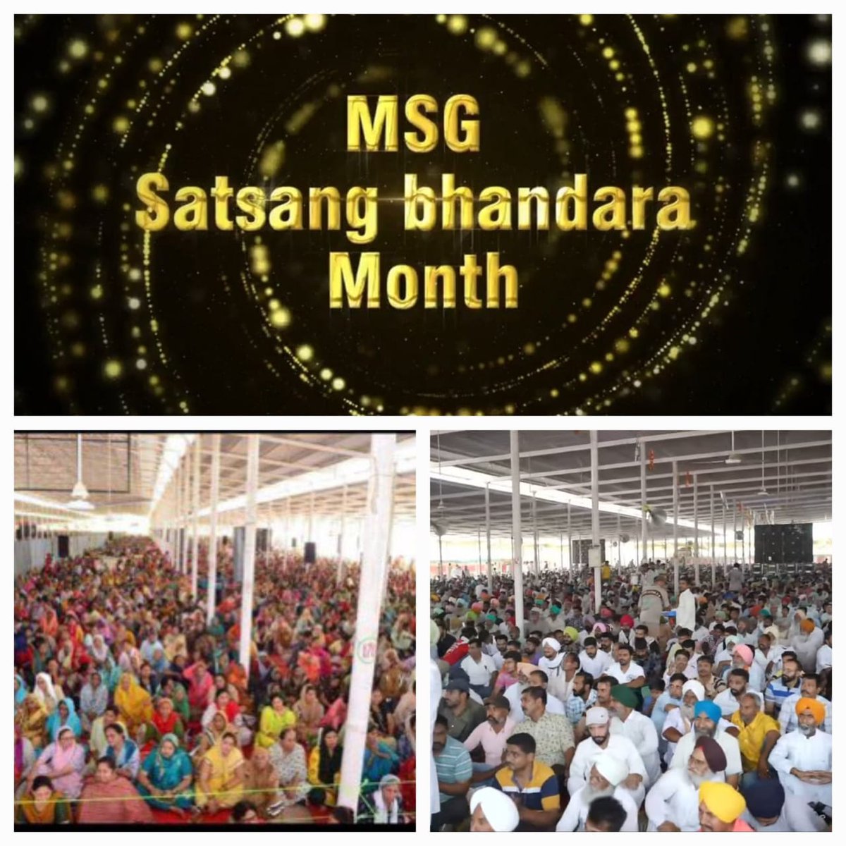 Millions of people was celebrated Satsang Bhandara with great pomp. Sai Mastana Ji Maharaj held the first Satsang on the last sunday of May. Dera Sacha Sauda volunteers listen the holy sermons of Ram Rahim Ji & make our life blissful. #SatsangBhandaraSalabatpura