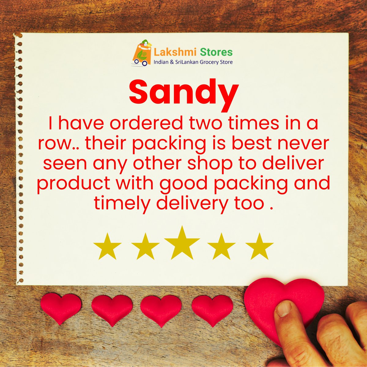 🌟We are beyond grateful for the amazing feedback from - SANDY 🌟 

Place Your Order Now: lakshmistores.com/?utm_source=tw…

 #onlineshopping #lakshmistoresuk #buyonline #customer #review #feedback