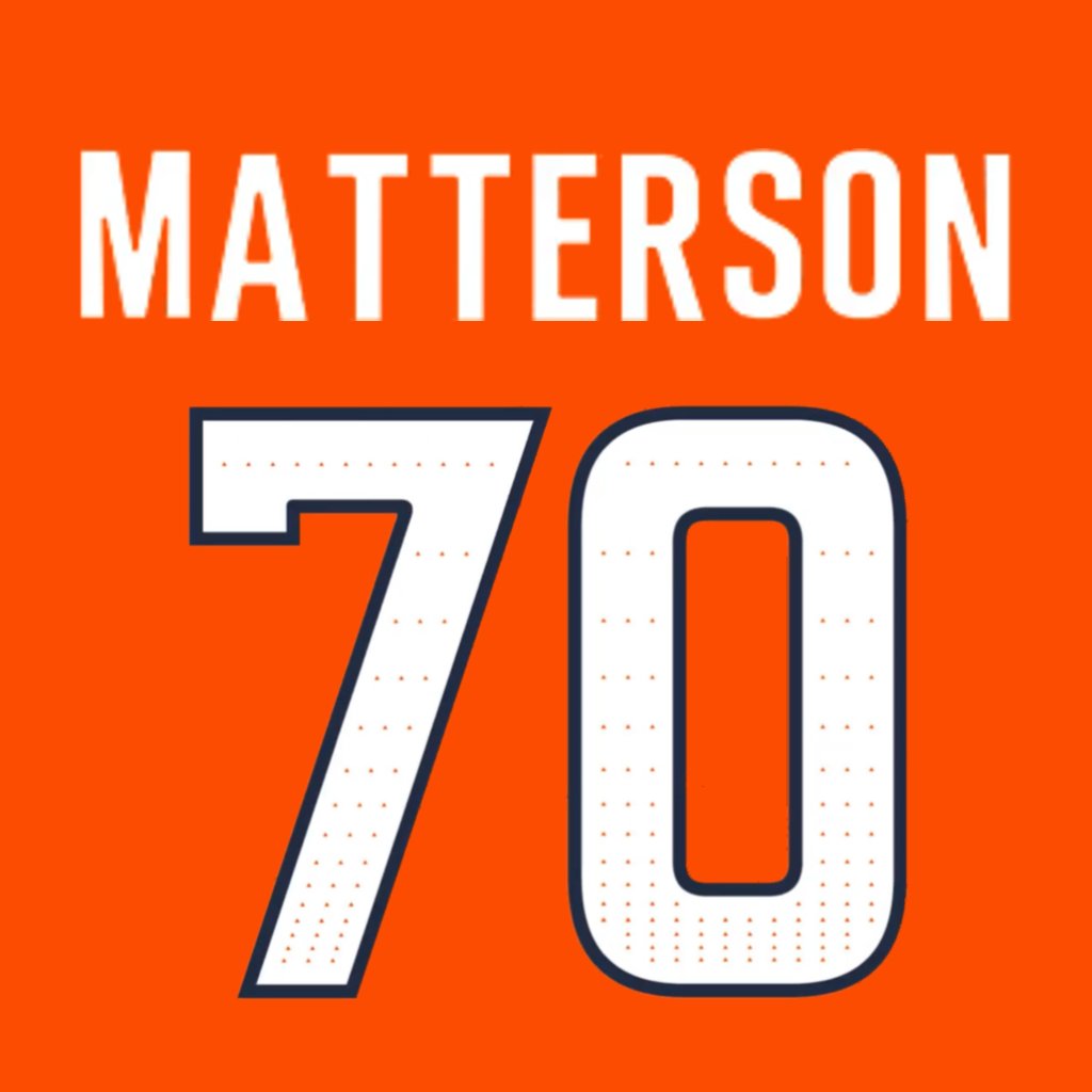 Denver Broncos DT Brandon Matterson (@the_matterson) is wearing number 70. Last assigned to Isaiah Prince. #BroncosCountry