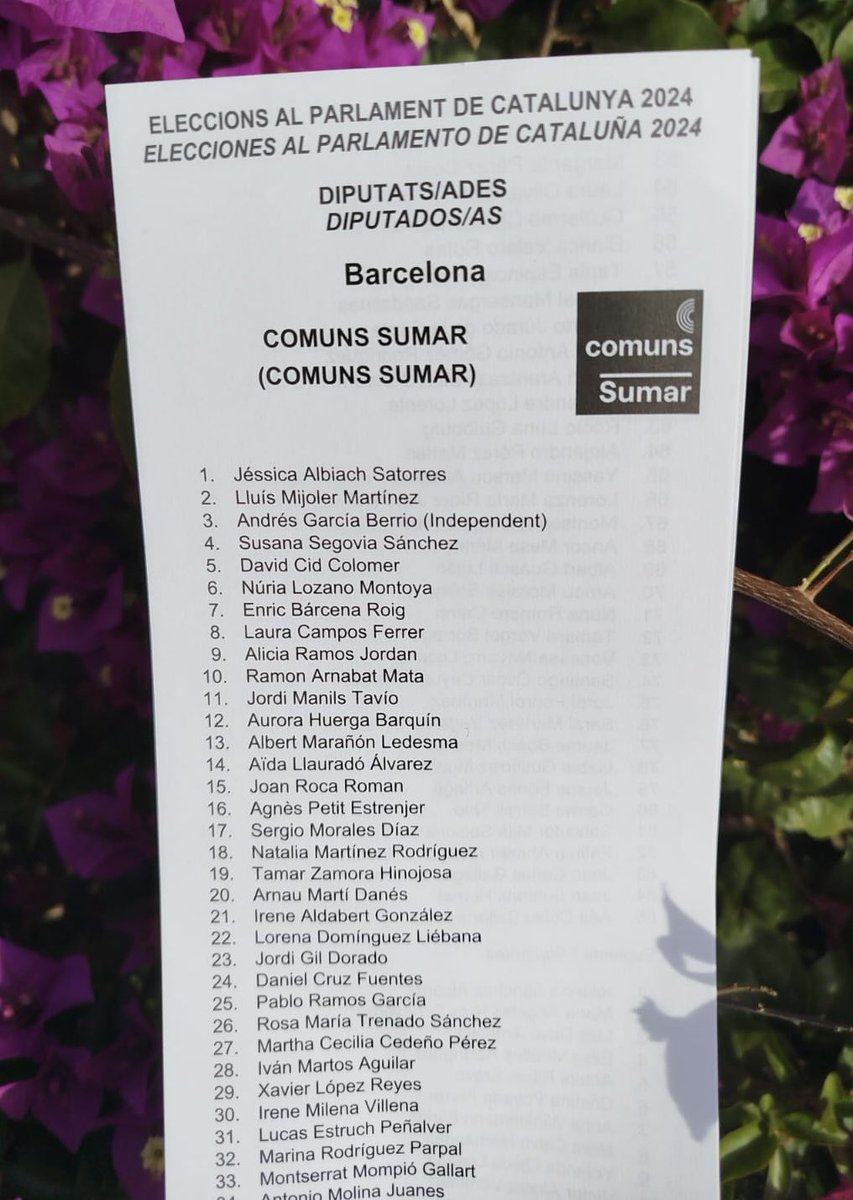 El meu vot és per @jessicaalbiach i @SomComuns perquè és més necessari que mai posar els drets humans en el centre. Molt agraït de formar part de la llista. Però avui hi ha més d'1.200.000 persones que no podran votar. Pel dret a vot, contra el racisme.