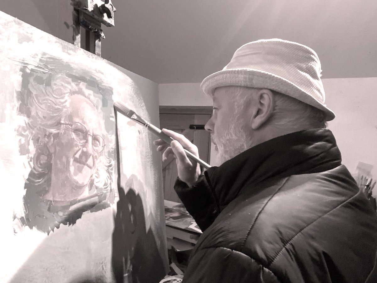 Neil Jones, Brondesbury.

- Meirion.
-acrylic
-2024

Cymeriadau Aberteifi.
Characters of Cardigan (latest in the series)

<a href="/joannaloisjones/">Joanna Jones</a>
#Meirion #Aberteifi #Cardigan #art #welshart #celfcymreig #portraits #yagym
