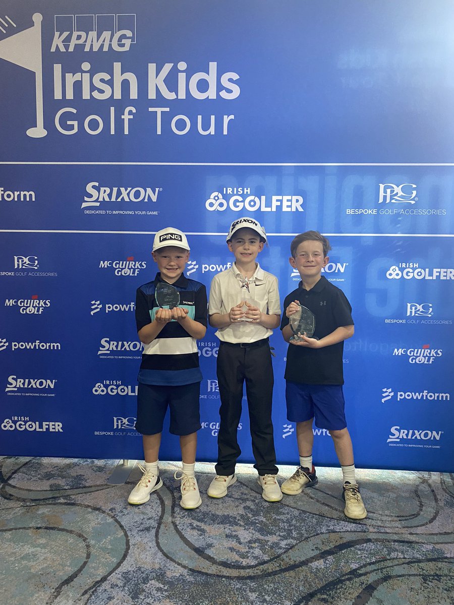 Boys 7’s Ulster Trophy at PGA National @Slieverussell . Champion- Oisin Glynn @galwaybaygolf Runner Up- Tom Drechsler- @BlainroeGC 3rd Place- Alex Brandon Kluczyk- @corkgolfcenter