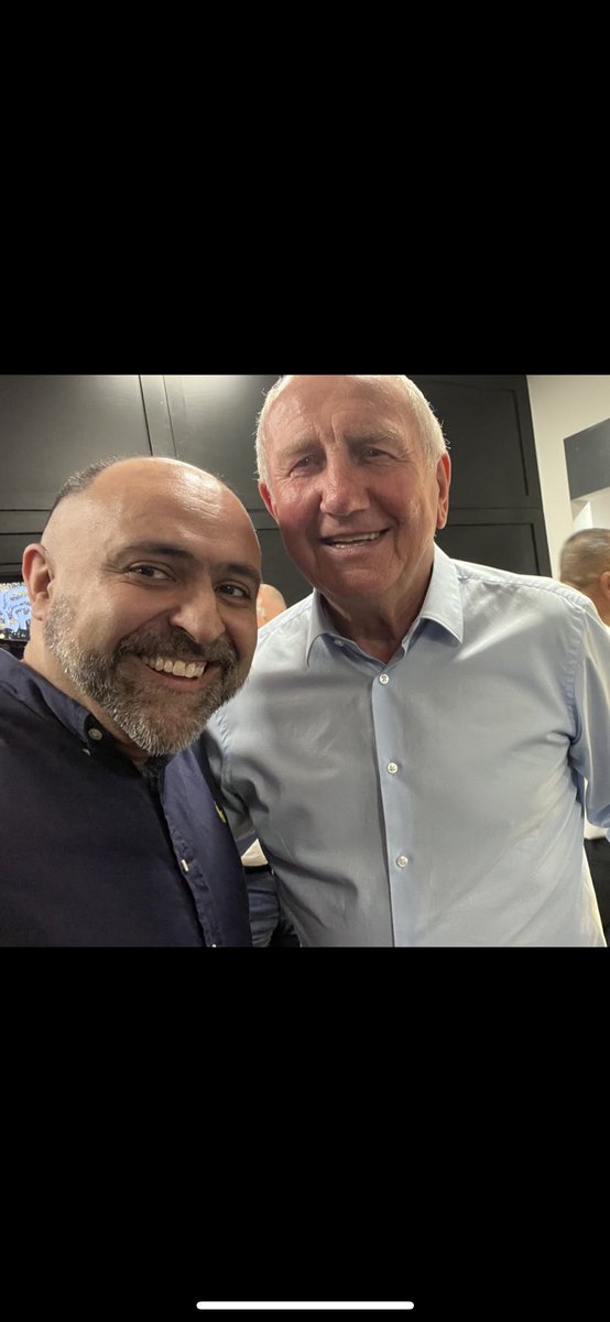 So good to meet a @dcfcofficial and @England legend Roy McFarland last night at @PunjabiRams 10th anniversary party last night. He's not bad at doing the Bhangra too! 🕺🏾🙏🐏 #dcfcfans