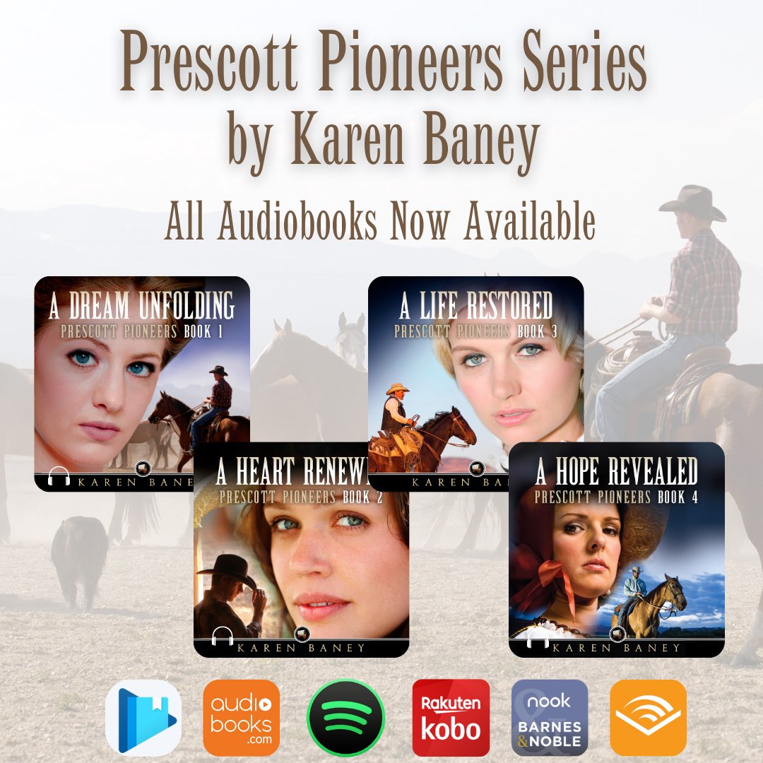 Looking for good clean faith-based western historical romance audiobooks? Try my Prescott Pioneers Series. books2read.com/a-dream-unfold… #audiobookaddict #audiobooklove #googlebooks #googleplay #spotify #kobo #nook #barnesandnoble #audiobooks #audible #everand