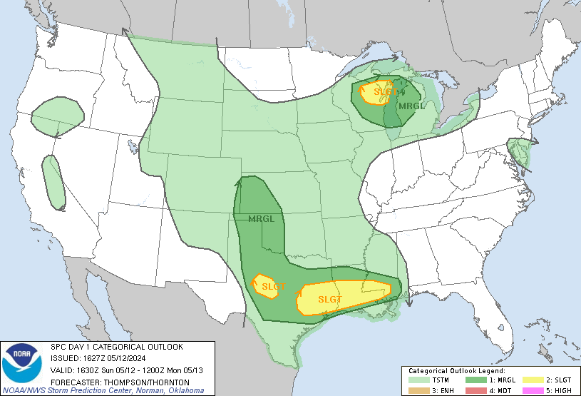 LimWeather's tweet photo. D1
#SlightRisk in S, N US esp #AlexandriaLA,#LakeCharles,#BatonRouge,#Lafayette,#CollegeStation,#PasadenaTX,#SugarLand,#TheWoodlands,#Beaumont,#Houston,#Abilene,#GreenBay
15%#Wind/SIG #Hail/5%#Tornado risks
#Wxtwitter #SPC #Severewx #TXwx #LAwx #BCSwx #HOUwx #WIwx #MIwx #MSwx https://t.co/gFkeevR8pp