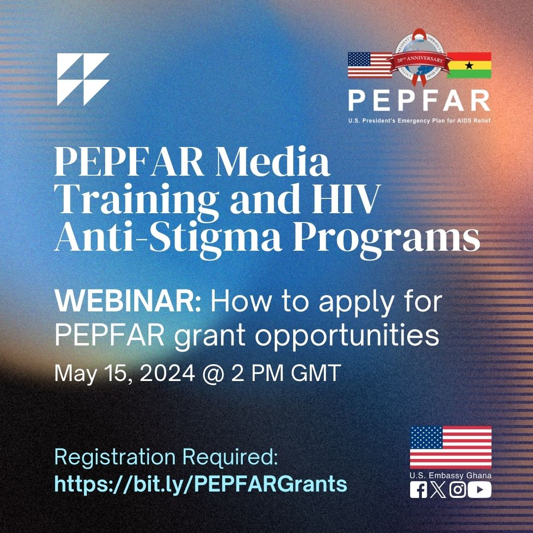 Register for this webinar to learn how to apply for #PEPFAR grants. Webinar is scheduled for Wednesday May 15 at 2pm GMT. Registration link: bit.ly/PEPFARGrants