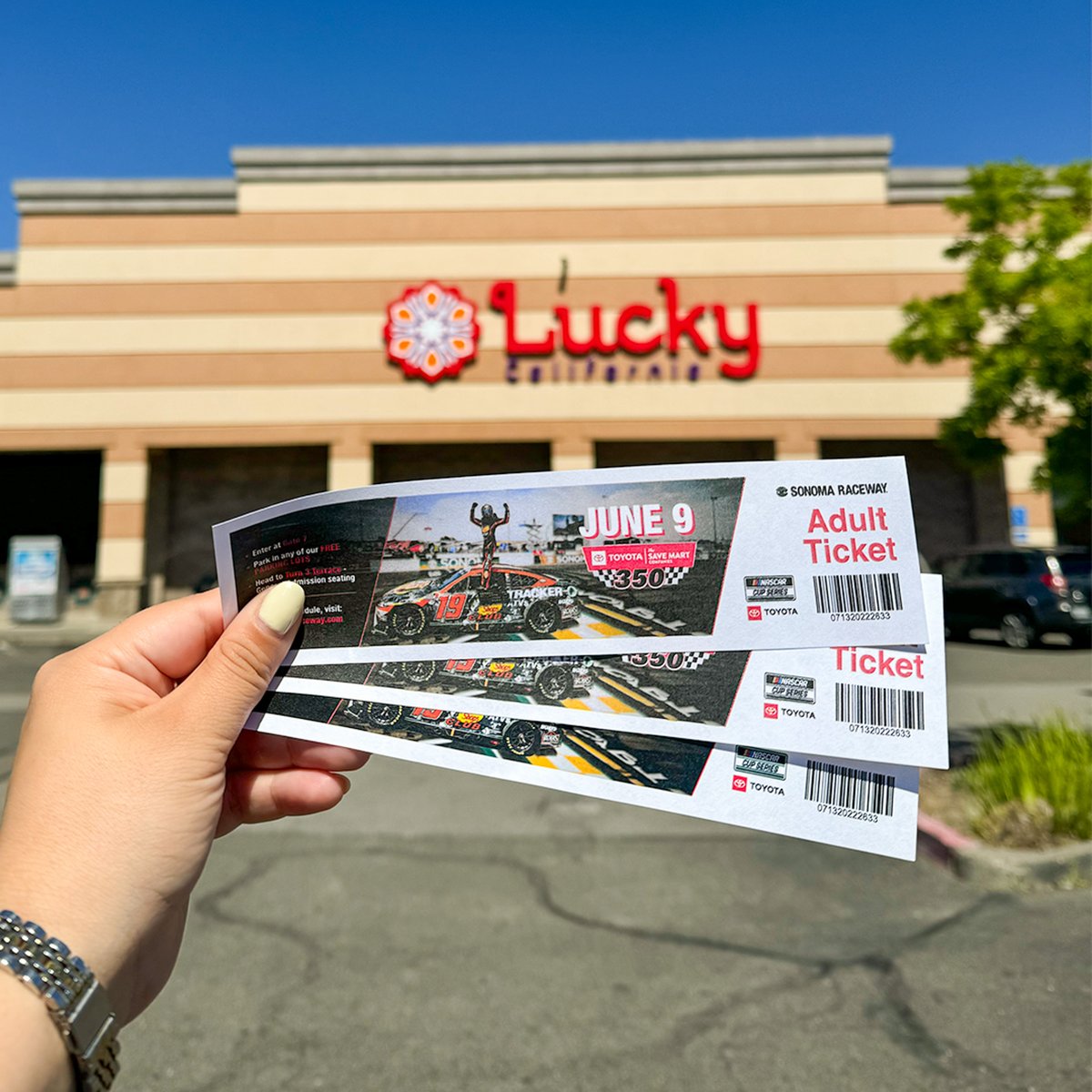 Just because life is expensive doesn't mean your @NASCAR 🎟️ has to be!   

Secure your seats to the #ToyotaSaveMart350 at your local @SaveMart, Lucky, or FoodMaxx stores for the lowest price GUARANTEED!   

Oh and did we mention, kids are FREE? 😏