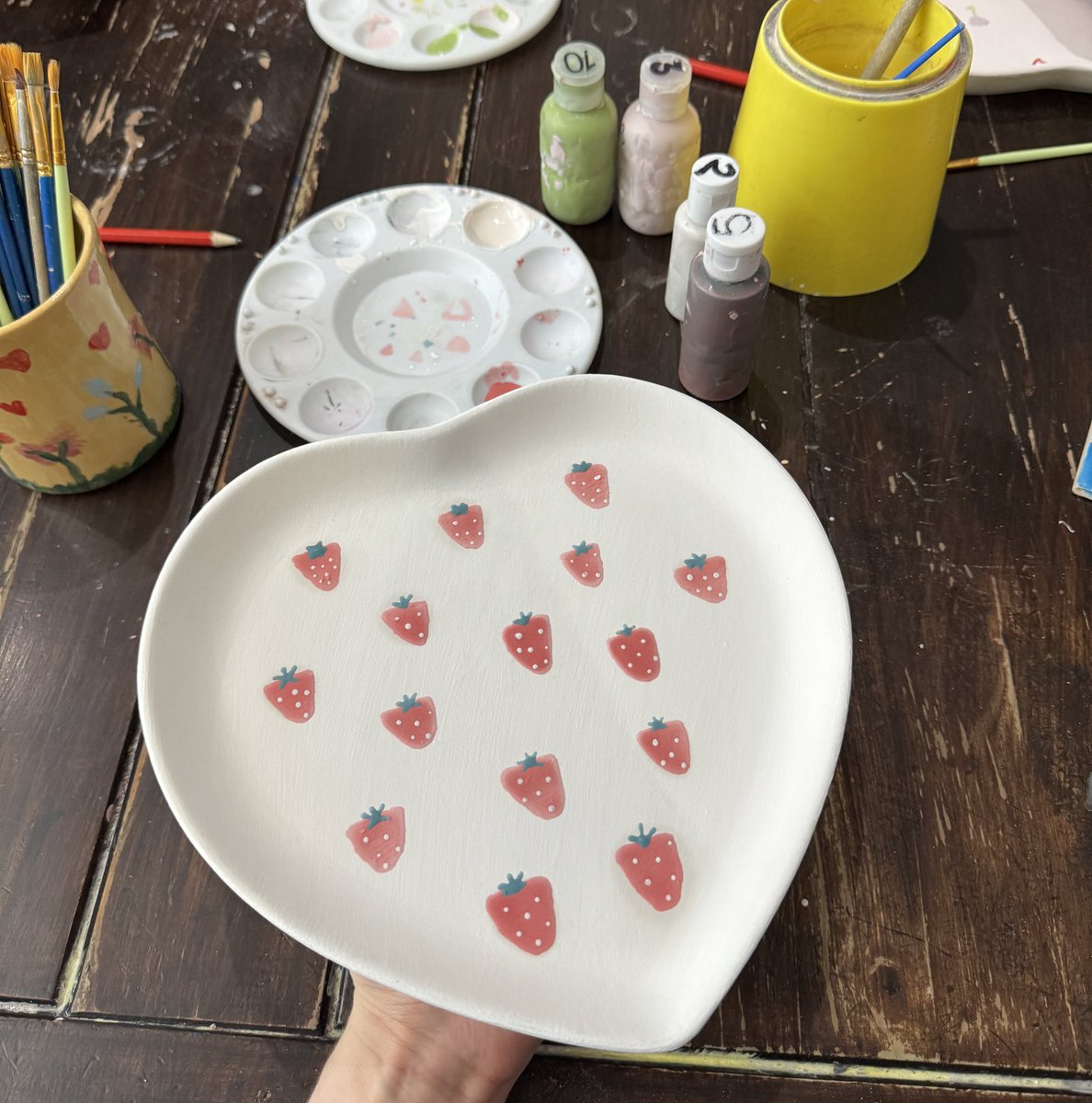 Pottery painting, ice-cream & reading a great book = a perfect Sunday!