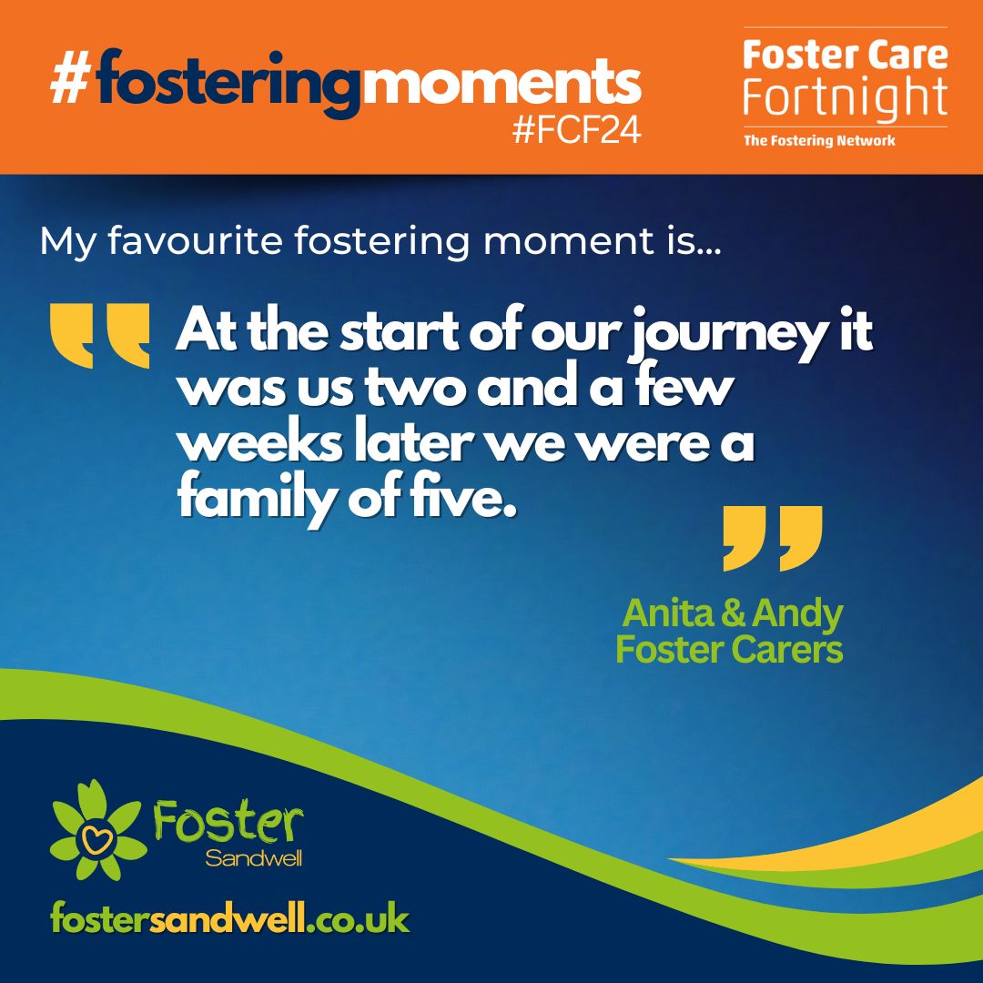 Morning everyone and welcome to Foster Care Fortnight 2024 #FCF24 Our theme this year is #fosteringmoments and we'll be sharing some of our favourite fostering moments over the next two weeks. #fostersandwell #joinsandwellsbiggestfamily #fosterforyourlocalcouncil