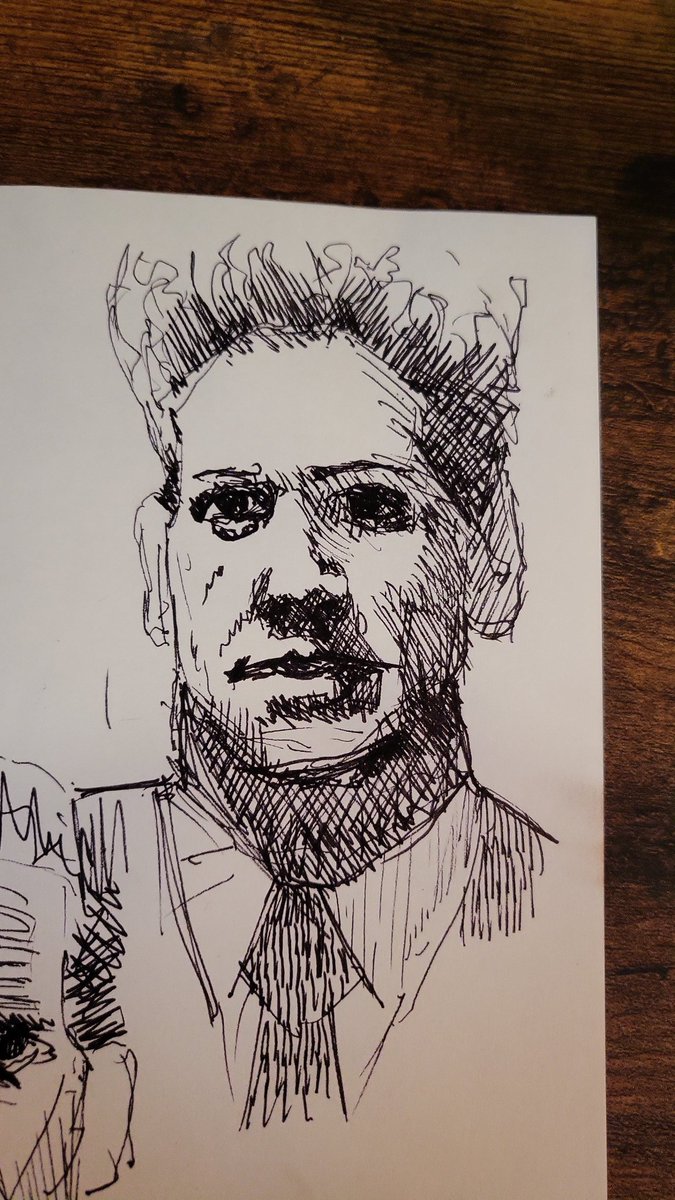 Ruffbubbles's tweet image. Trying to get comfortable sketching in pen so here are some pics of Mr tryin!trying! 

#art #sketches #sketchbook