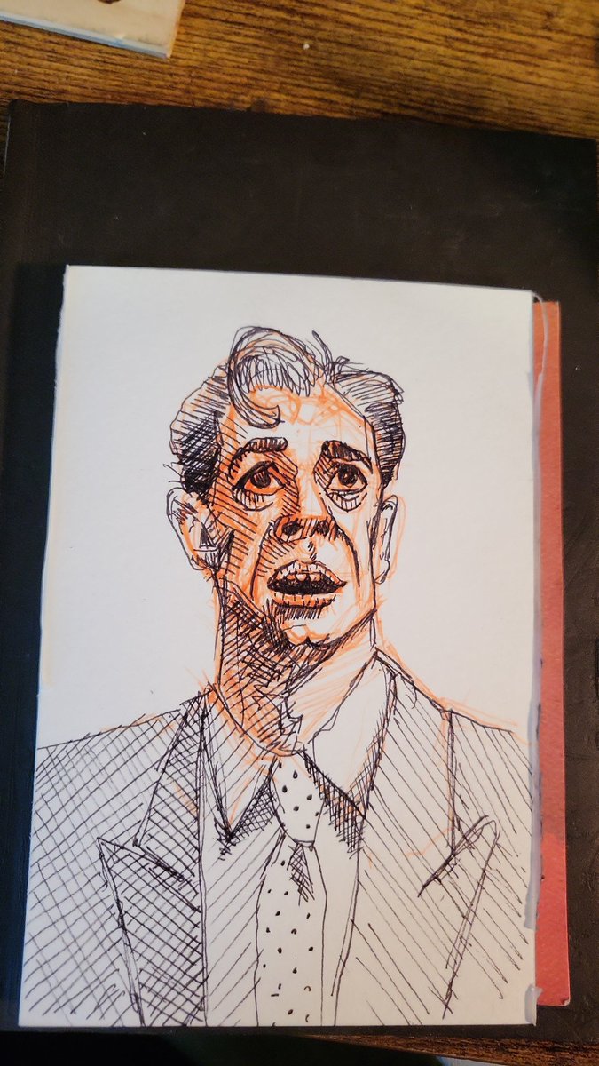 Ruffbubbles's tweet image. Trying to get comfortable sketching in pen so here are some pics of Mr tryin!trying! 

#art #sketches #sketchbook