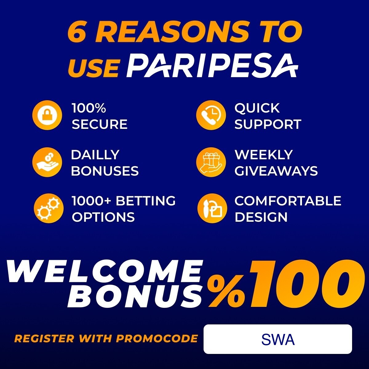 Register now, and Reap Alot. Register with Promo Code: SWA & enjoy seamless bonuses and much more.