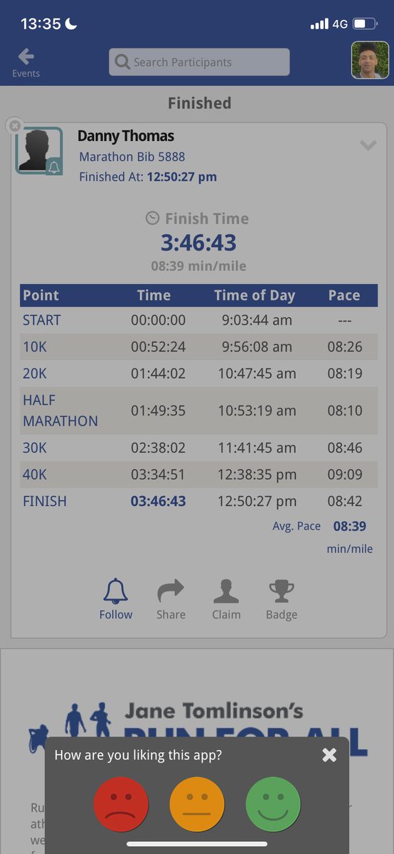 Really enjoyed Leeds Marathon today, last 4 miles were a bit tricky but I kept on smiling 😀 - Atmosphere was outstanding too! + Happy 21st Birthday to my beautiful daughter 😀.