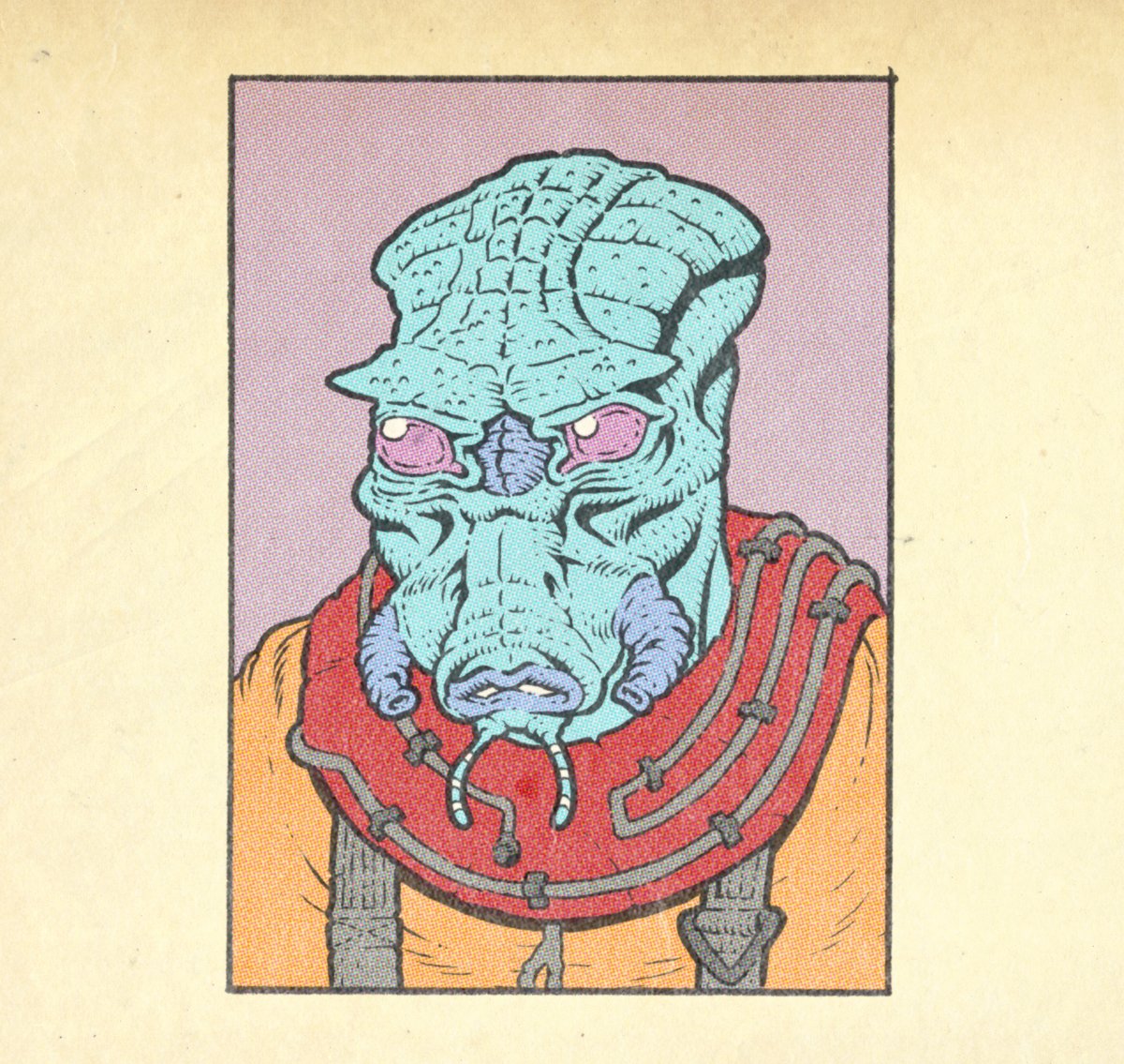 Another sci-fi character with a (not completely authentic) retro-comic effect: