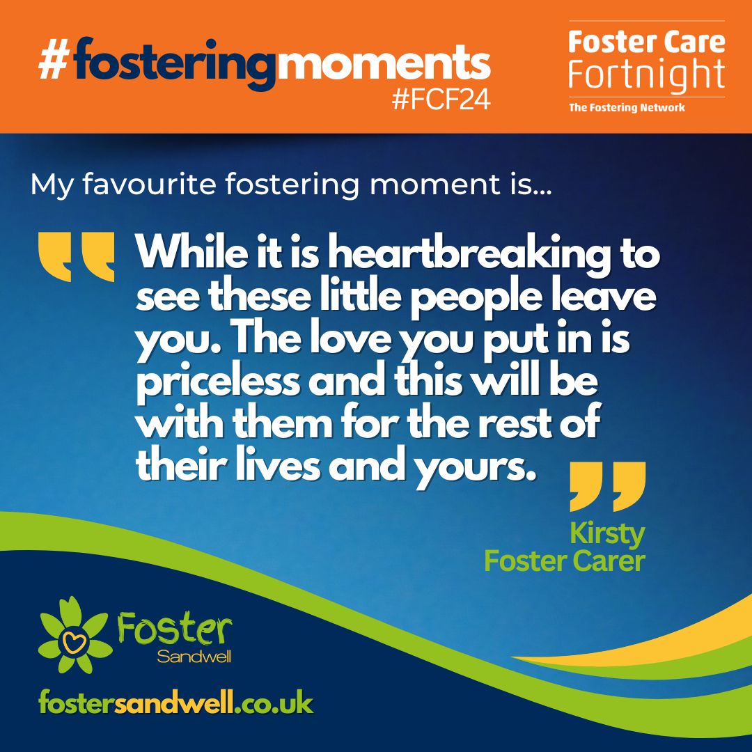 We've had a fantastic response to our call for your #fosteringmoments as part of #FCF24 from our foster carers and the team of people who work with them We all have our #fosteringmoments and it's great to share some of them with you... #fostersandwell #joinsandwellsbiggestfamily