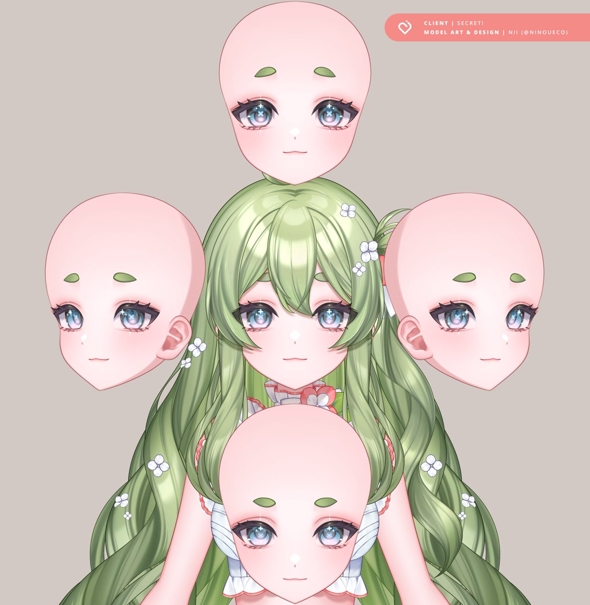 🥚✨ obligatory egg heads head angle references for this model! doing my best to push it even more! 🧐