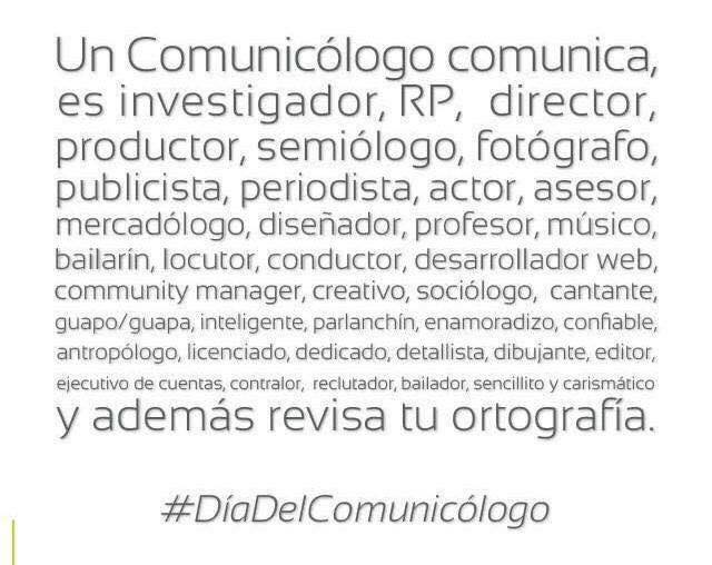 Hoy se celebra el #díadelcomunicólogo