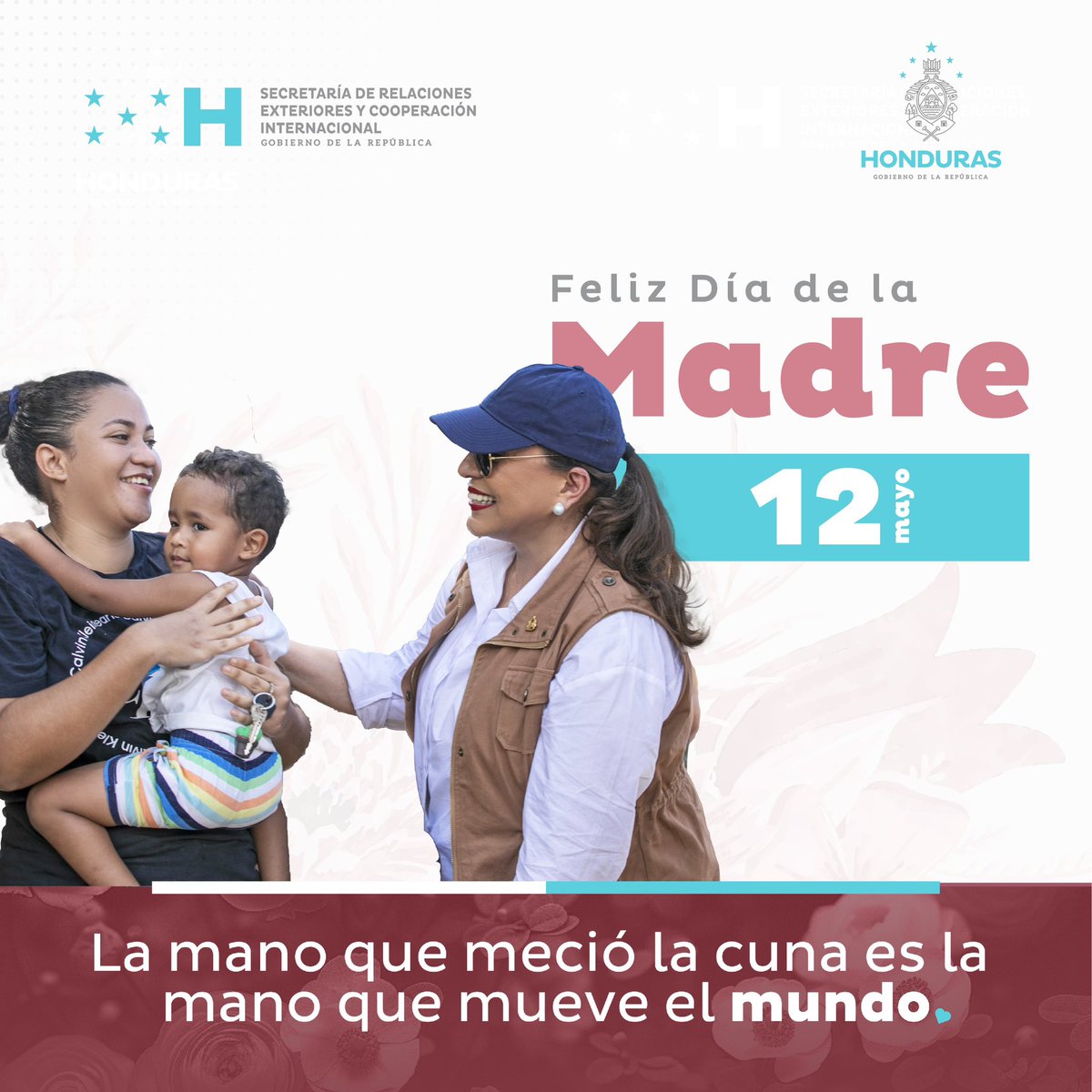 📌|La Cancillería, felicita a todas las madres hondureñas, guerreras, luchadoras incansables, que con su amor incondicional, dedicación, esfuerzo, entrega, ternura y protección a sus hijos e hijas, son el pilar fundamental en la familia. 🤱🏻🤰🏽 Feliz Día de las Madres. 💐