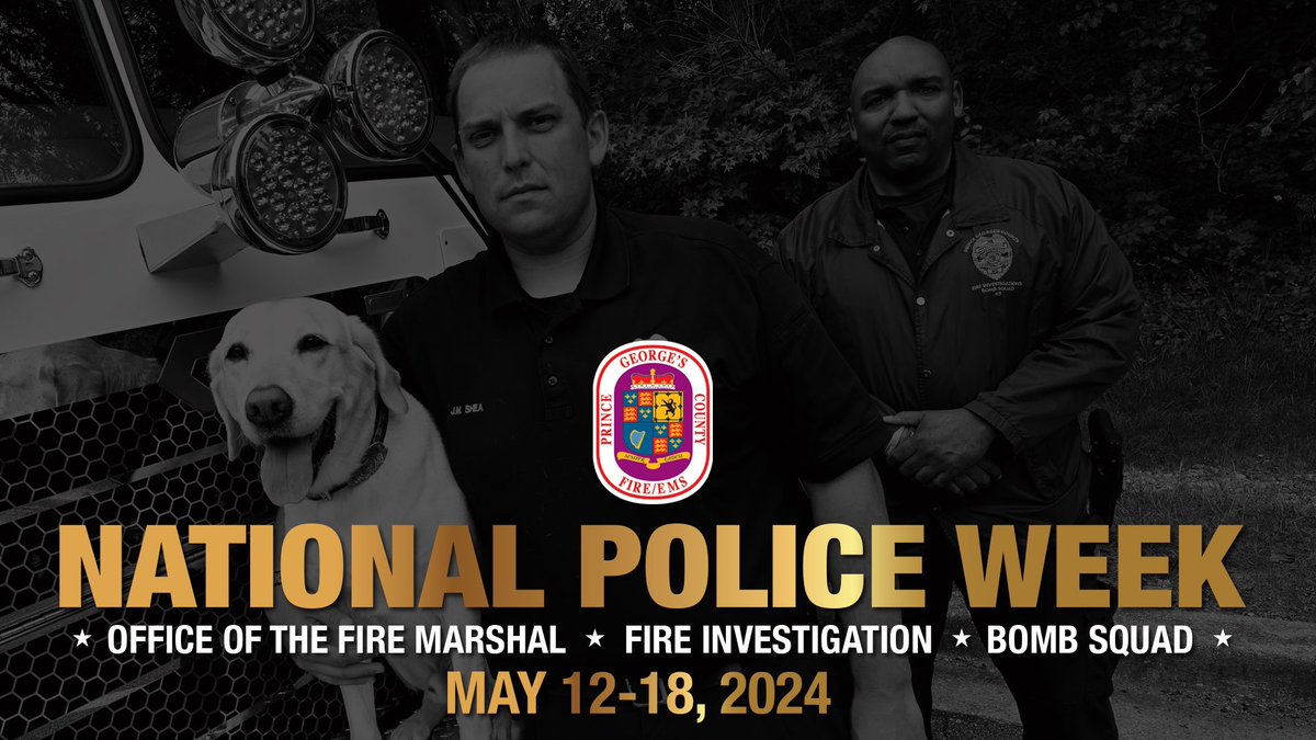 This National Police Week, May 12-18, the PGFD honors the men and women in law enforcement who serve to keep our communities safe. We are proud of the service provided by PGFD Office of the Fire Marshal members with police powers & salute all of our partners in law enforcement.