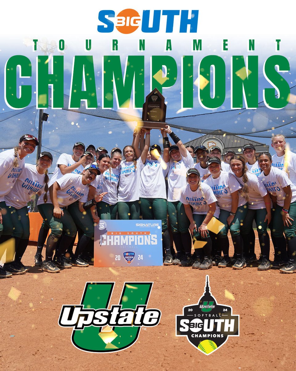 UPSTATE ROCKED THE HILL! 

Upstate softball makes school history becoming the first ever Big South Conference Tournament Champions after downing the No. 3 Winthrop Eagles 5-1 on sunday in the winner take-all final game.

The Spartans will return to the NCAA Regionals for the